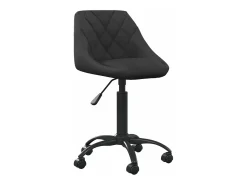 Silla de comedor de terciopelo negro