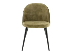 Silla de comedor de terciopelo verde terciopelo, negro.