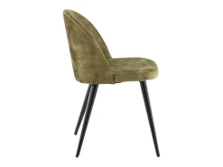 Silla de comedor de terciopelo verde terciopelo, negro.