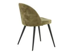 Silla de comedor de terciopelo verde terciopelo, negro.