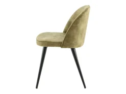 Silla de comedor de terciopelo verde terciopelo, negro.