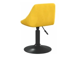 Silla de comedor de terciopelo amarillo mostaza