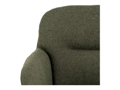 Silla de comedor Dora con reposabrazos tela verde.