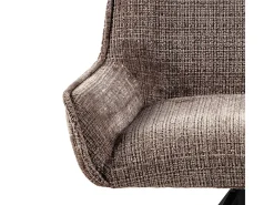 Silla de comedor Eddie chenilla marrón.