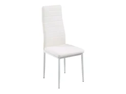 Silla de Comedor en Polipiel/metal Blanco, 6 unidades
