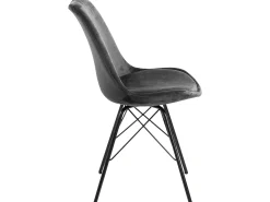 Silla de comedor Erin gris oscuro, negro.