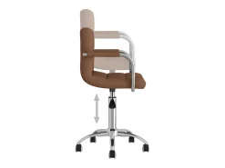 Silla de comedor giratoria tela marrón
