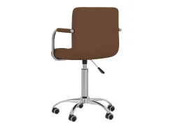 Silla de comedor giratoria tela marrón