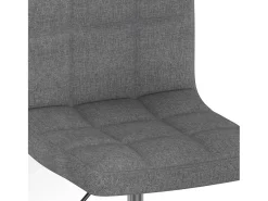 Silla de comedor giratoria tela gris claro