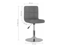 Silla de comedor giratoria tela gris claro