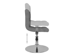 Silla de comedor giratoria tela gris claro