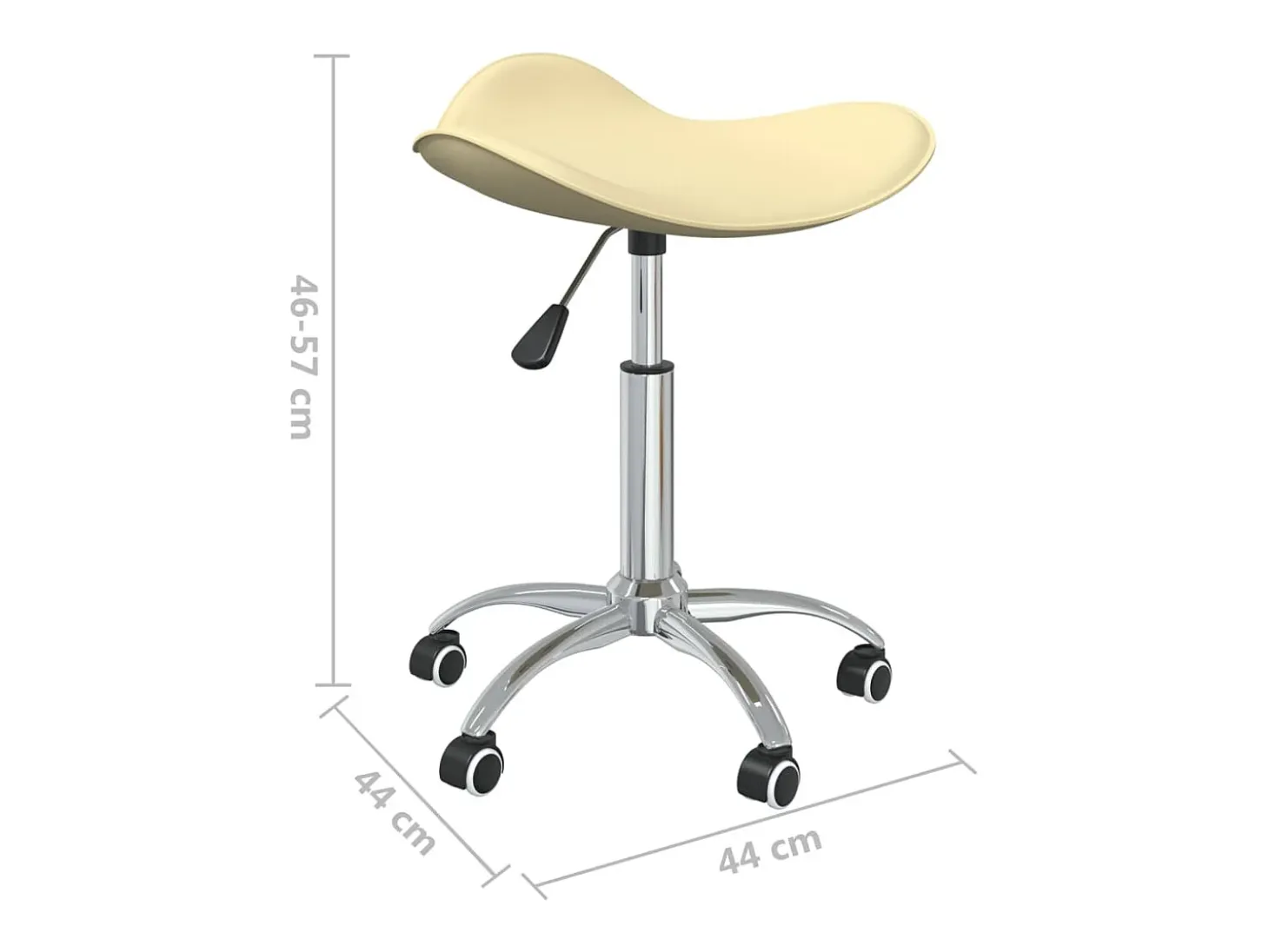 Silla de comedor giratoria de cuero sintético crema