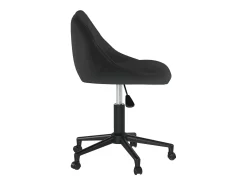 Silla de comedor giratoria de terciopelo negro