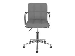 Silla de comedor giratoria tela gris claro