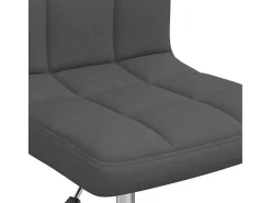 Silla de comedor giratoria tela gris oscuro