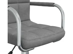 Silla de comedor giratoria tela gris claro