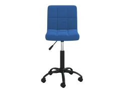 Silla de comedor giratoria de terciopelo azul