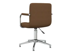 Silla de comedor giratoria tela marrón