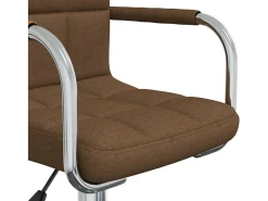 Silla de comedor giratoria tela marrón
