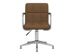Silla de comedor giratoria tela marrón