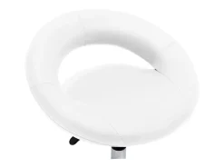 Silla de comedor giratoria cuero sintético blanco