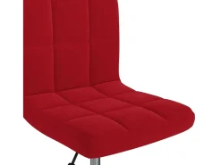 Silla de comedor giratoria de terciopelo vino tinto