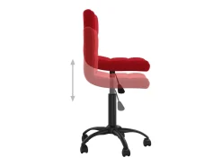 Silla de comedor giratoria de terciopelo vino tinto