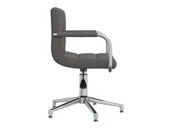 Silla de comedor giratoria tela gris oscuro