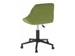 Silla de comedor giratoria de terciopelo verde claro