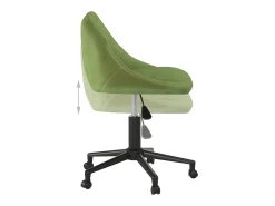 Silla de comedor giratoria de terciopelo verde claro