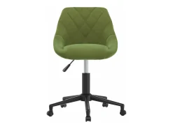 Silla de comedor giratoria de terciopelo verde claro