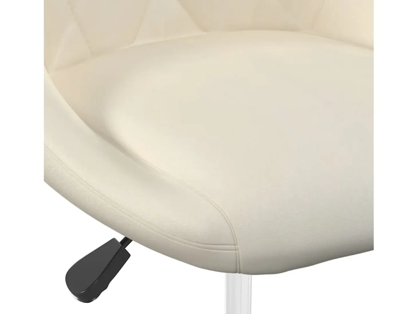 Silla de comedor giratoria 6 unidades terciopelo crema