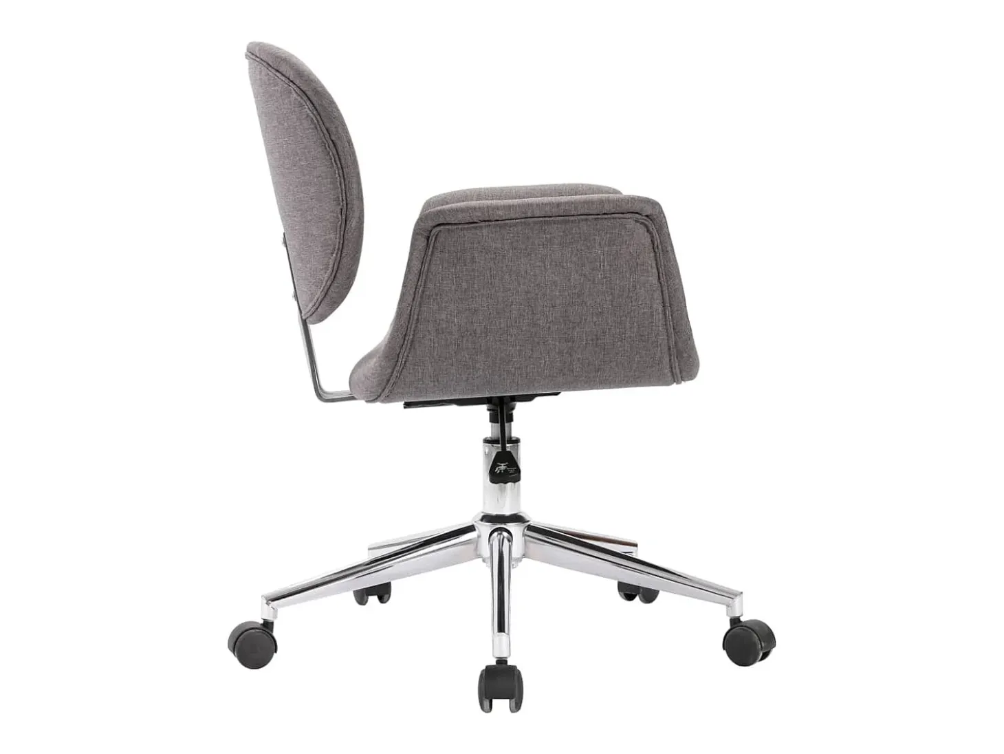 Silla de comedor giratoria de tela gris