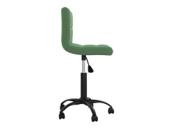 Silla de comedor giratoria de terciopelo verde oscuro
