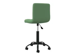 Silla de comedor giratoria de terciopelo verde oscuro