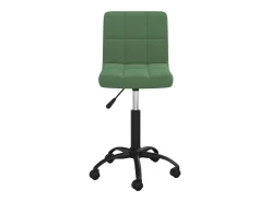 Silla de comedor giratoria de terciopelo verde oscuro