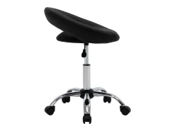 Silla de comedor giratoria cuero sintético negro