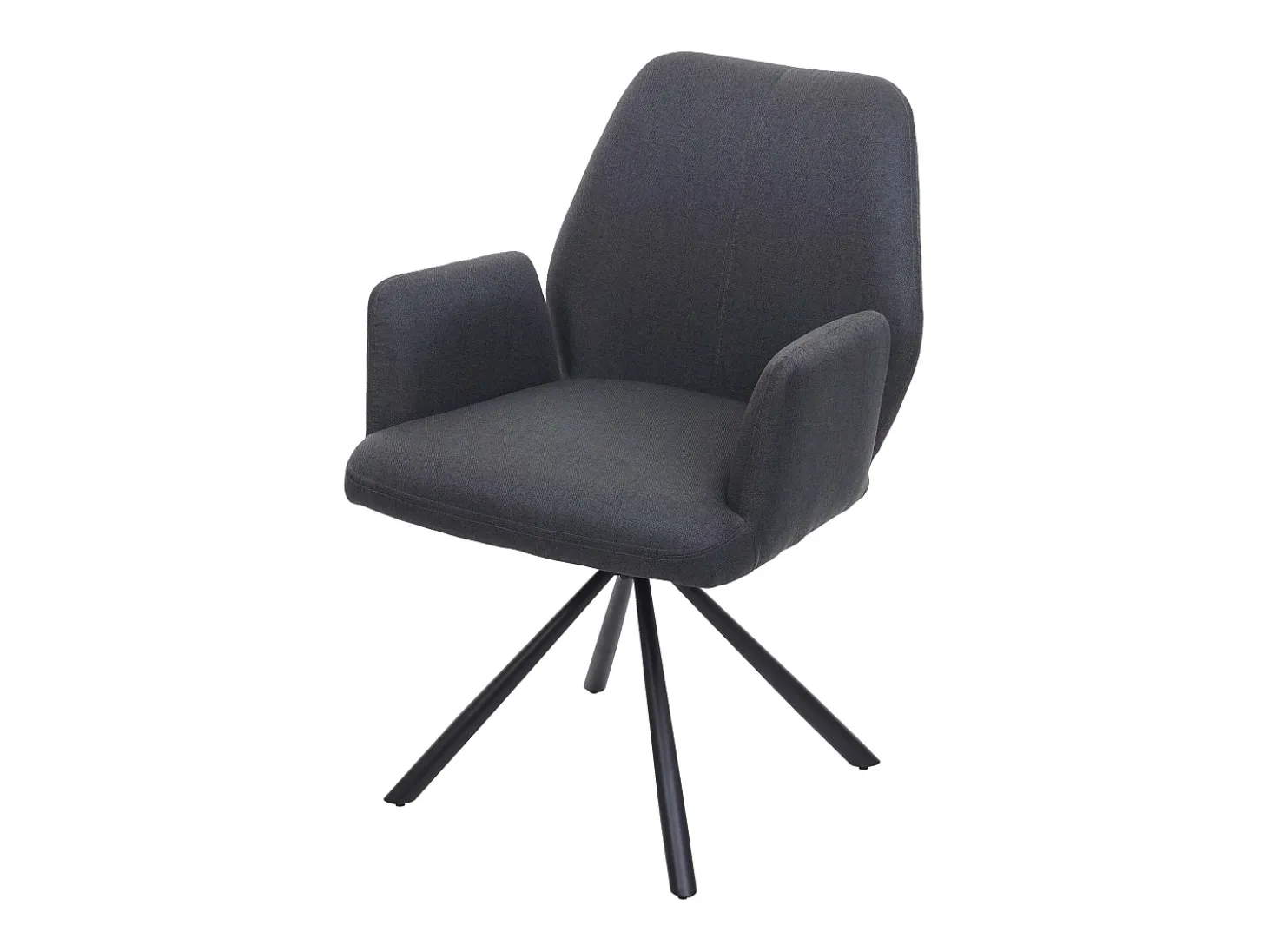 Silla de comedor giratoria MCW-H71, gris oscuro
