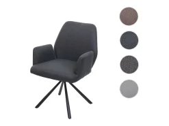 Silla de comedor giratoria MCW-H71, gris oscuro