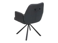 Silla de comedor giratoria MCW-H71, gris oscuro