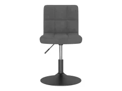 Silla de comedor giratoria de terciopelo gris oscuro