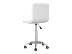 Silla de comedor giratoria cuero sintético blanco