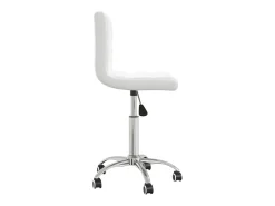 Silla de comedor giratoria cuero sintético blanco