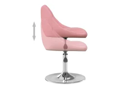 Silla de comedor giratoria 6 unidades terciopelo rosa