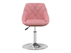 Silla de comedor giratoria 6 unidades terciopelo rosa