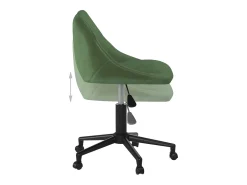 Silla de comedor giratoria de terciopelo verde oscuro
