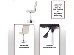 Silla de comedor giratoria MCW-C41, gris