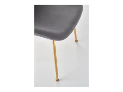 Silla de comedor gris con patas Around doradas