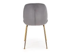 Silla de comedor gris con patas Around doradas