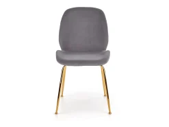 Silla de comedor gris con patas Around doradas